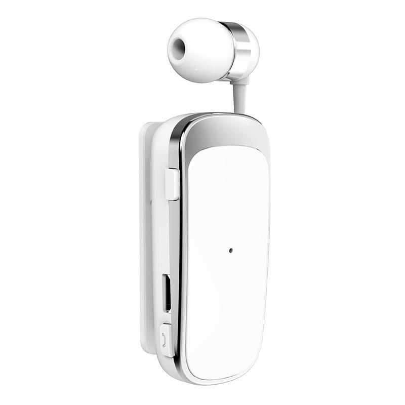 Bluetooth Wired Headset with Ultra-Long Battery, Single Ear, In-Ear Design, Vibration Alert, and Retractable for Business Calls.