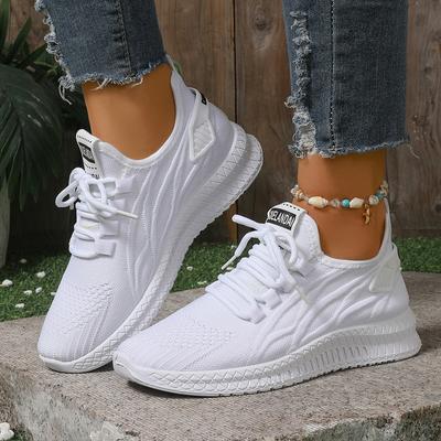 Chaussures de Marche pour Femmes à Lacets à Col Bas pour la Saison Printemps et Automne, Nouveau Style Tendance, Bout Rond, Antidérapantes, Chaussures de Sport