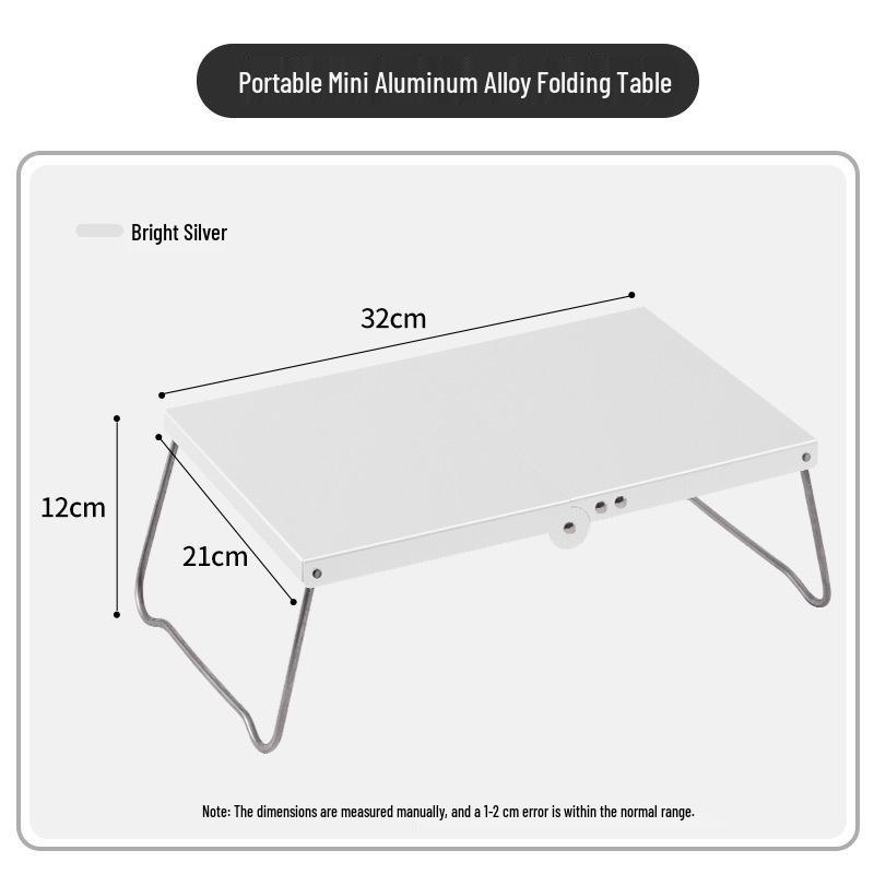 Ultra-Light Aluminum Folding Camping Table: Portable, Compact, Perfect for BBQs and Outdoor Leisure.
