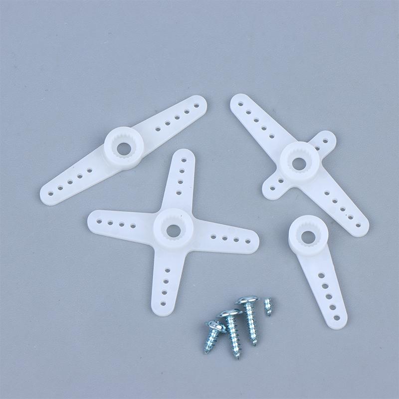 5 Sets Sg90 9G Servo Horn Arms Kit, Plastic Servo Replacement Horn With Mounting Screws For Sg90 Rc Servo Motor