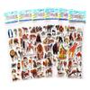 10Sheets Cartoon Animal PVC Sticker Children Reward Sticker for Notebook Journal Water Bottle Scrapbooking Decoration