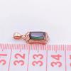 Purple Gold Square Greenstone Pendant Women'S Glossy Diamond-Plated Rose Gold Color Gold Necklace