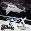 Carbon Fiber Tail Section Exhaust for BMW C400X/C400GT Motorcycle