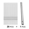 30pcs Reusable Barbecue Skewers with Storage Tube Stainless Steel BBQ Needle Stick for Outdoor Camping Picnic Tool