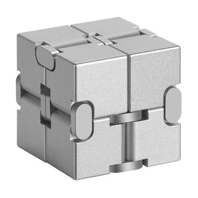 Fidget Infinity Cube Toy, Aluminum Alloy Metal Infinity Cube Gadgets Toys for Adults, Magic Cube for Stress Anxiety Relief