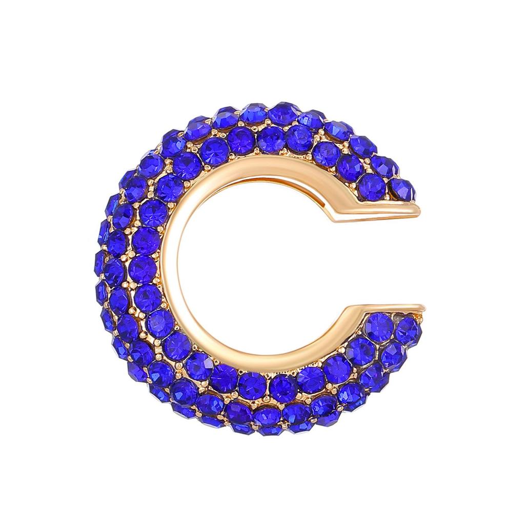 European & American Popular C-shaped Rhinestone Ear Cuff Earrings, No Piercing Needed for Women