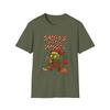 Unisex Softstyle T-Shirt Green Holiday Creature Cookies Santa  Funny Christmas