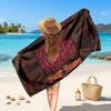 Korn Customized Name Text Beach Towel, Soft Absorbent Towel Beach Pool Travel Personal Gift
