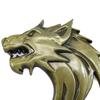 Wolf 3D metallbilemblem/klistermärke, vänster/högerorientering, påklistring, dubbelhäftande tejp ingår