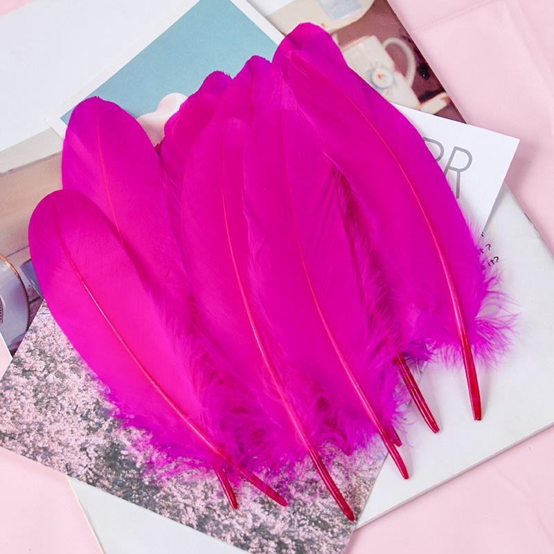 50Pcs15-20Cm Natural Goose Feather Multicolor Handicraft Dream Catcher Swan Feather Family Party Jewelry Decoration