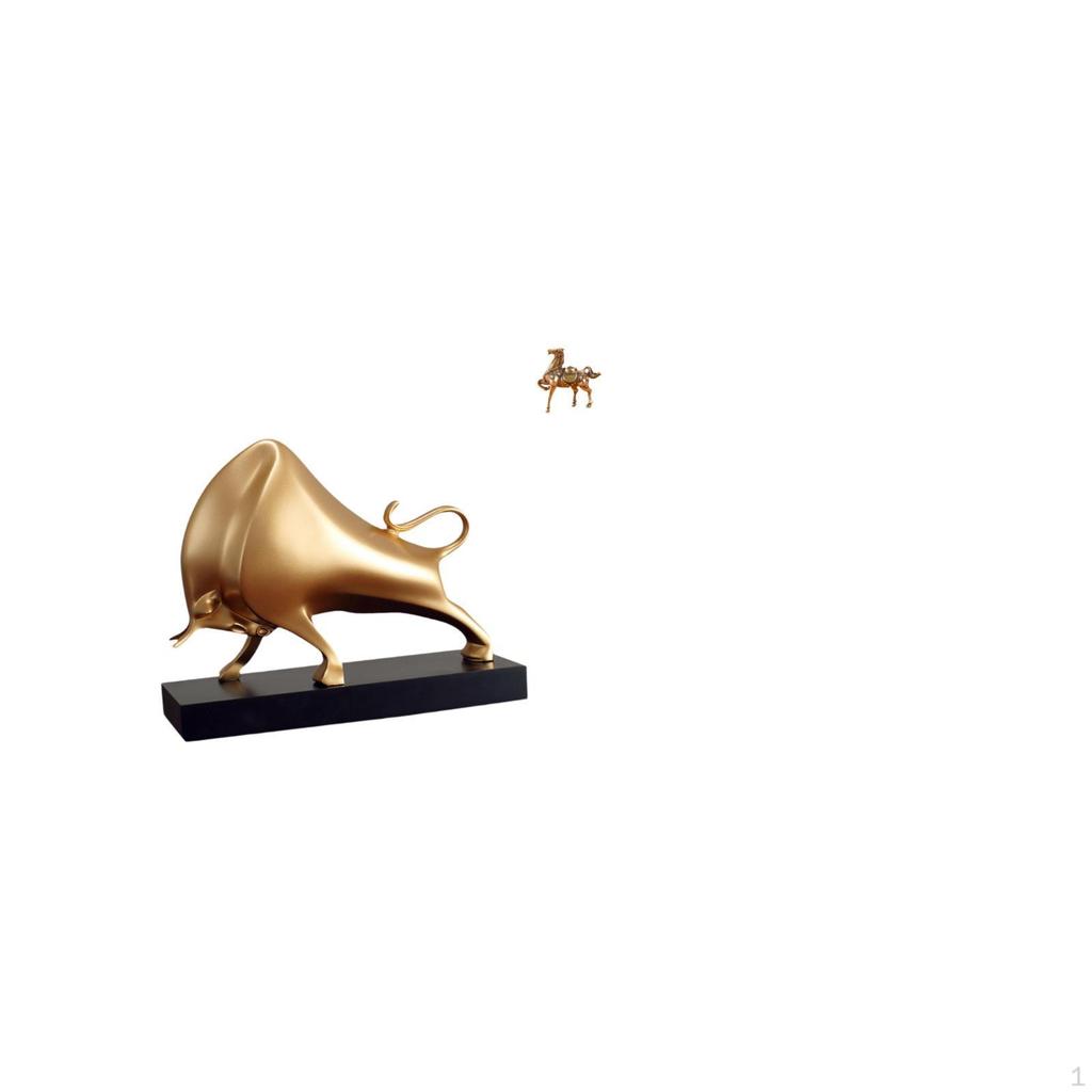 Bull Sculpture Home Decor Tabletop Decoration Crafts Ox Abstract Statue Cattle Figurine Horse