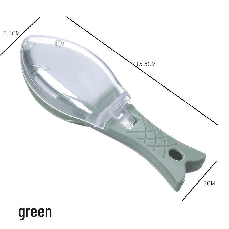 

Fish Scale Remover with Built-in Storage: Easy-to-Wash Kitchen Tool & Scraper Green OPP Bag (Net 35g)