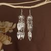 Retro Miao Silver Tassel Earrings: Ethnic Yunnan Long Dangle Women's Jewelry