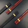 Oriental Luxury Chopstick Set: Ebony & Rosewood Chopsticks with Rests, No Paint/Wax, Perfect for Couples & Gifts.