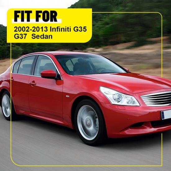 6x For 2002-2013 Infiniti G35 G37 Sedan Black Pillar Post Door Trim Accessories
