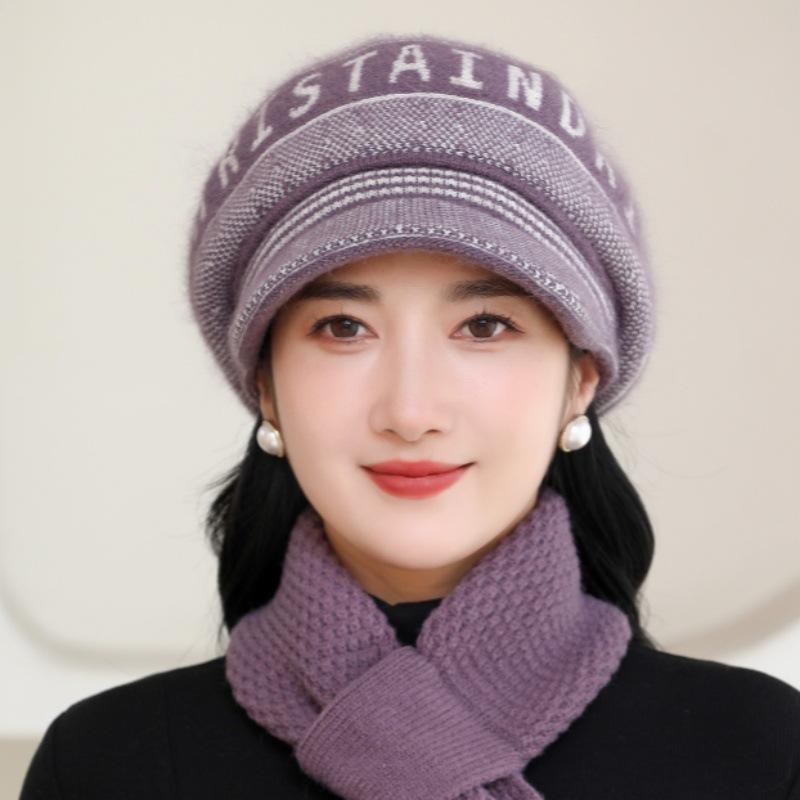 Peaked Cap Children Winter Warm Foreign Style Versatile Wool Hat Cold Wool Hat In The Elderly Knitted Hat
