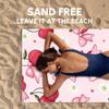 Berry Joy Soft Quick-Dry Beach Towel Lightweight Sand-Rid Easy Clean Towel with Cherry Floral pattern Red Cherries White Daisies