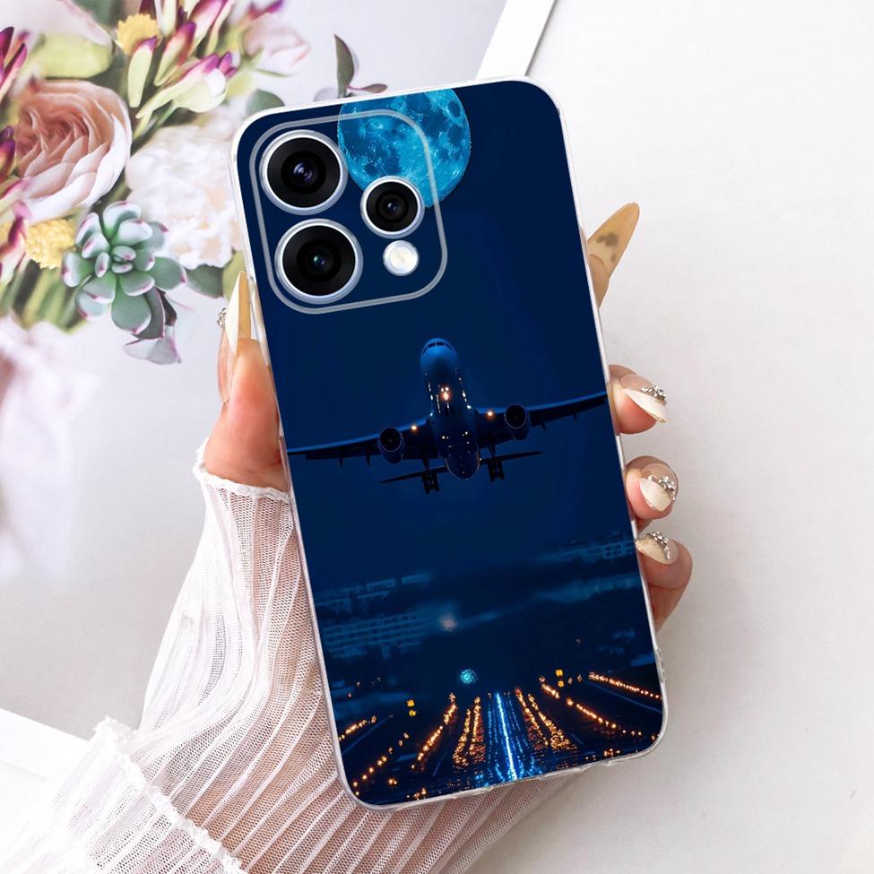 For Oppo Reno 15 5G Case Cover Transparent Fashion Butterfly Cute Cat Cool Painted Soft Bumper For Oppo Reno 15 CPH2825 Casing