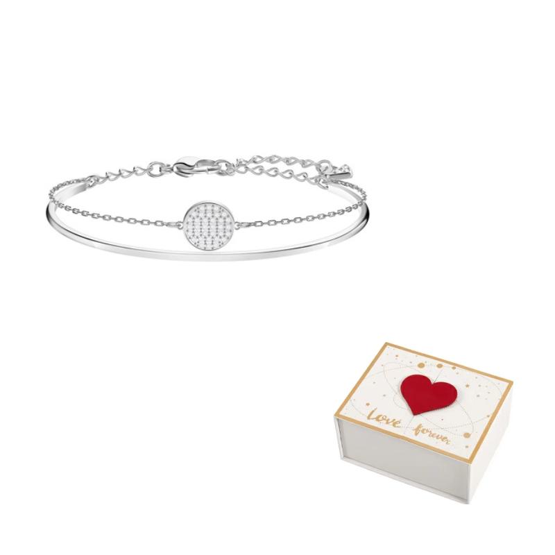 Swarovski Alloy Bracelets Womens Silver F (One Size Fits All)-white gift box серебряный