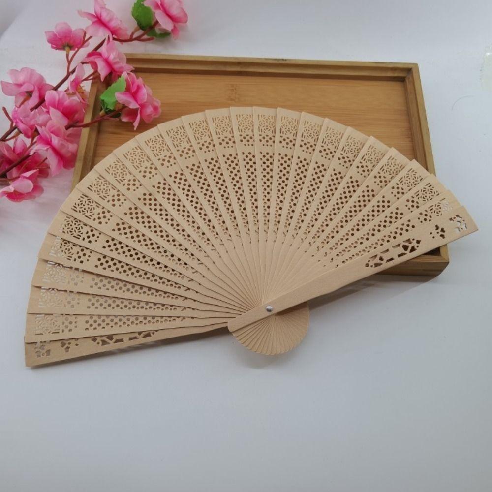 Personalized Hand Held Fan Vintage Chinese Wooden Fan Ornaments Bamboo Folding Fan  Women