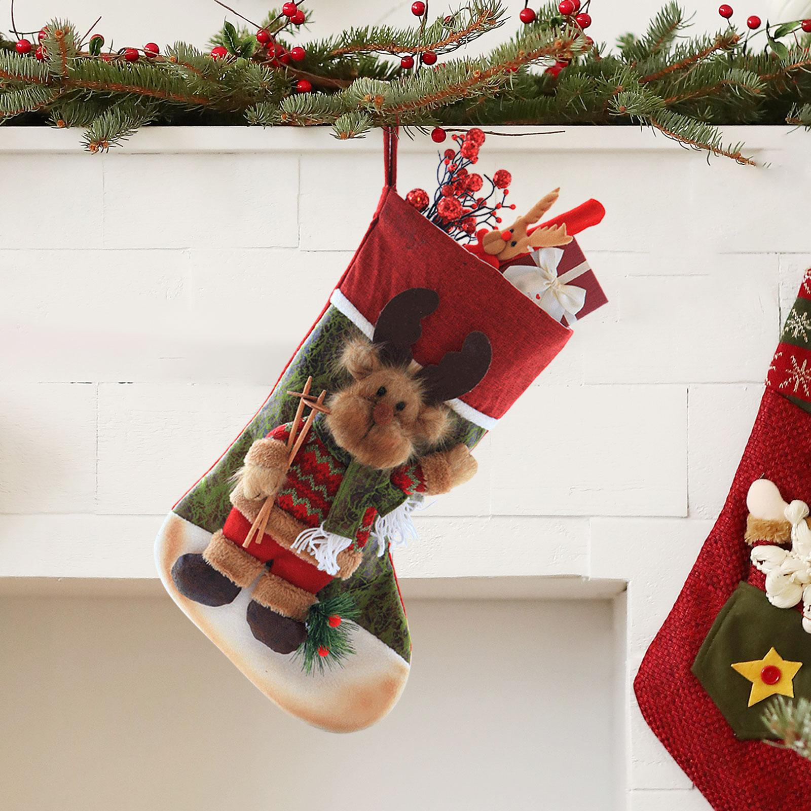 

Рождественский носок, украшение для камина, рождественский носок, подвесное украшение для камина Deer
