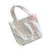 Floral Small Fresh Bow Shoulder Bag Fashionable Large Capacity Handbag Tote Bag Girls' Artistic Shopping Bag Mountaineering Bag
