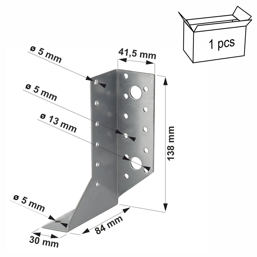 Split beam hanger 30x138x84x2mm right (1)