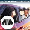 Door Pillar Window Trim for Toyota Sienna 2021-2023 Anti Scratch Sticker Pillar Posts Door Outer Exterior Cover Black 6 Pcs