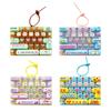 Hanging Stress Relief Fidget Toy Transparent Bag Pendant Cute Keyboard Keychain Toy  Bag Charm