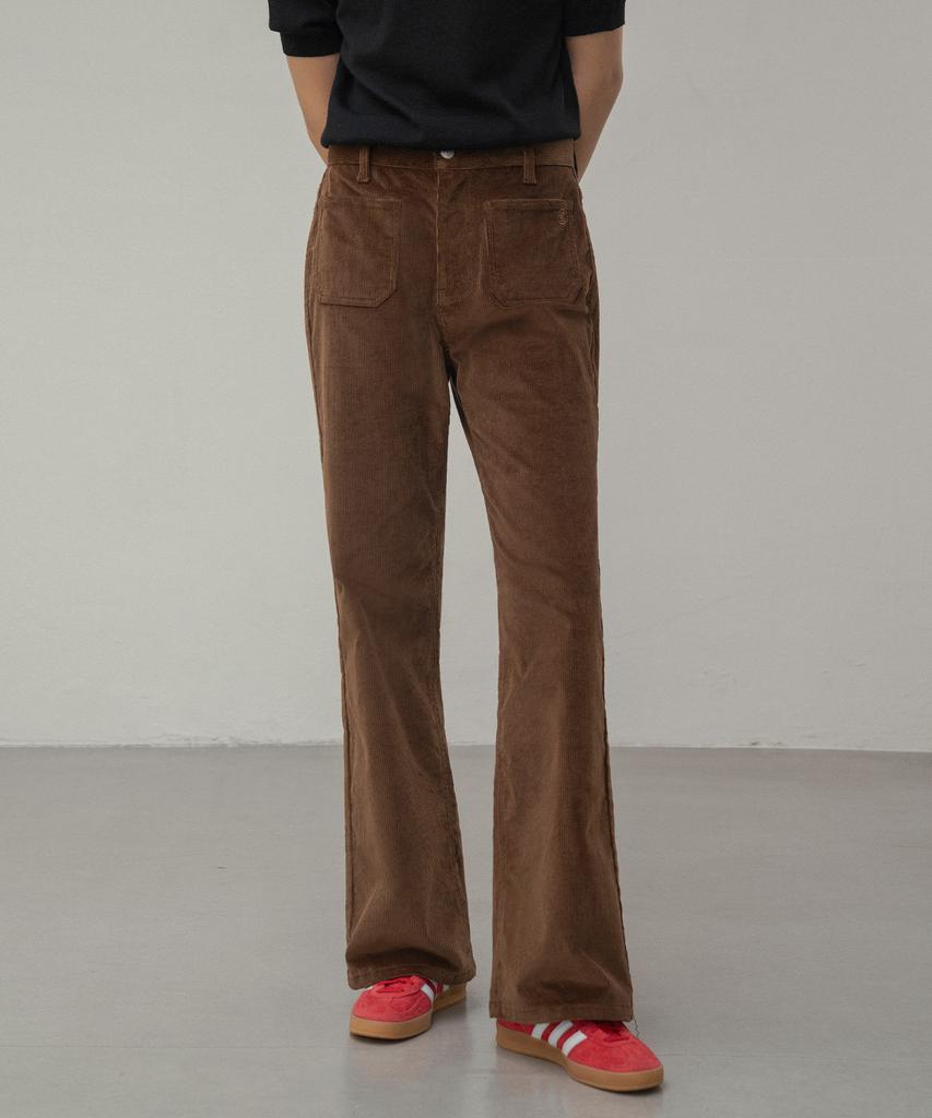 Siyajyu Sipt7131 Essential Bootcut Corduroy Pants_Brown