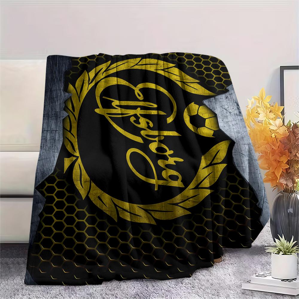 FootBall Club LOGO Print Flannel Blanket,High quality Comfortable for All Seasons,Home Decor,Warmth and Comfort,Perfect for Christmas Gifts