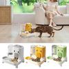 Cat Food Dispenser 2 In 1 Pet Food Dispenser Detachable Waterer For Home Kitten Puppy Bunny Outdoor Travel Vacation Drinking