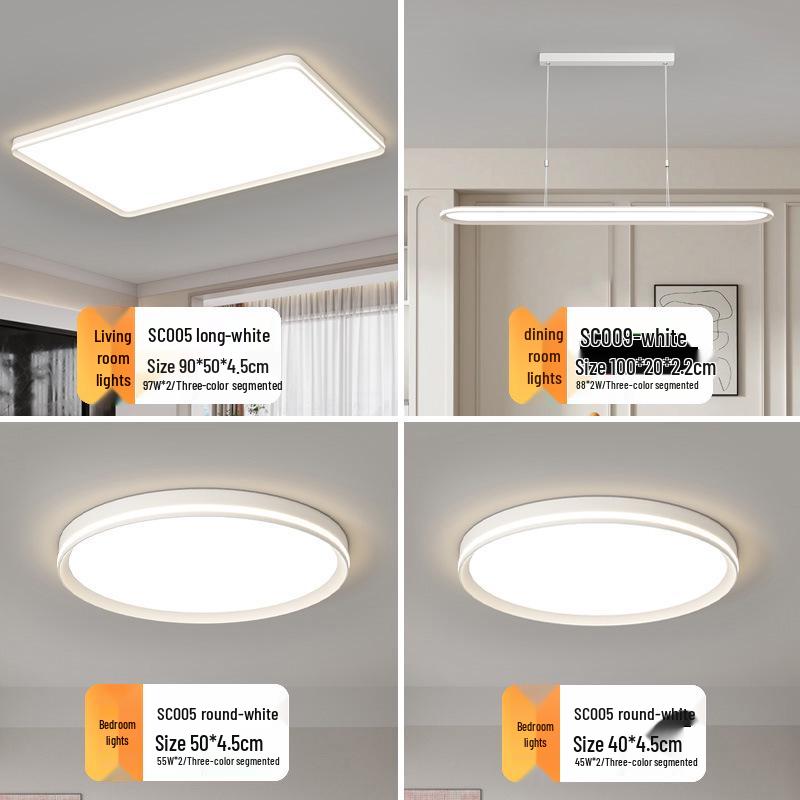 LED Full Spectrum Ceiling Light - Modern Minimalist Design for Living, Dining, and Bedroom Spaces