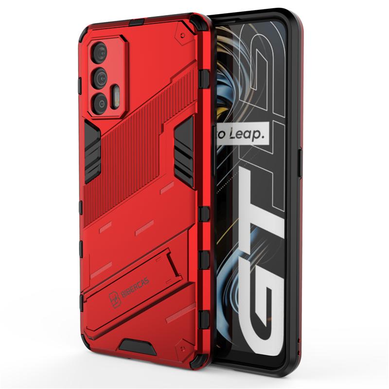 For Oppo Realme X7 Max 5G Case Shockproof Bumper Bracket Stand Holder Full Protect Armor Back Phone Cover Realme X7 Max 5G Case