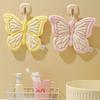 1pc Butterfly-Shaped Hanging Thick Coral Fleece Towel | Quick-Drying, Skin-Friendly, Fine Texture, Ideal for Kitchen and Bathroom Use