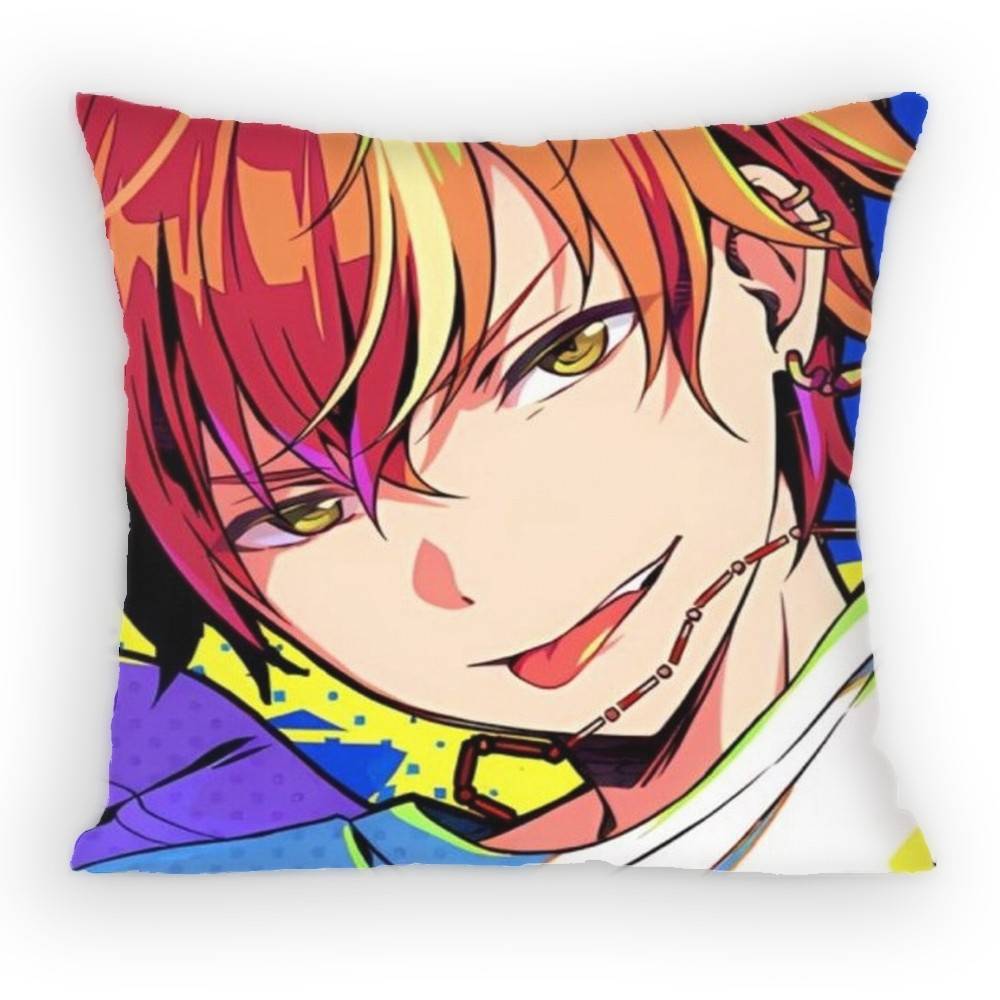 Project Sekai Anime Shinonome Akito Pillow Case Anti-Dustmite Pillowcase Invisible Zipper Silky Short Plush Sofa Cushion Cover