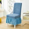 1/2pcs Solid Color Elastic Chair Covers Jacquard Stretch Dining Seat Slipcovers Anti-dirt Dustproof Chair Case for Wedding El