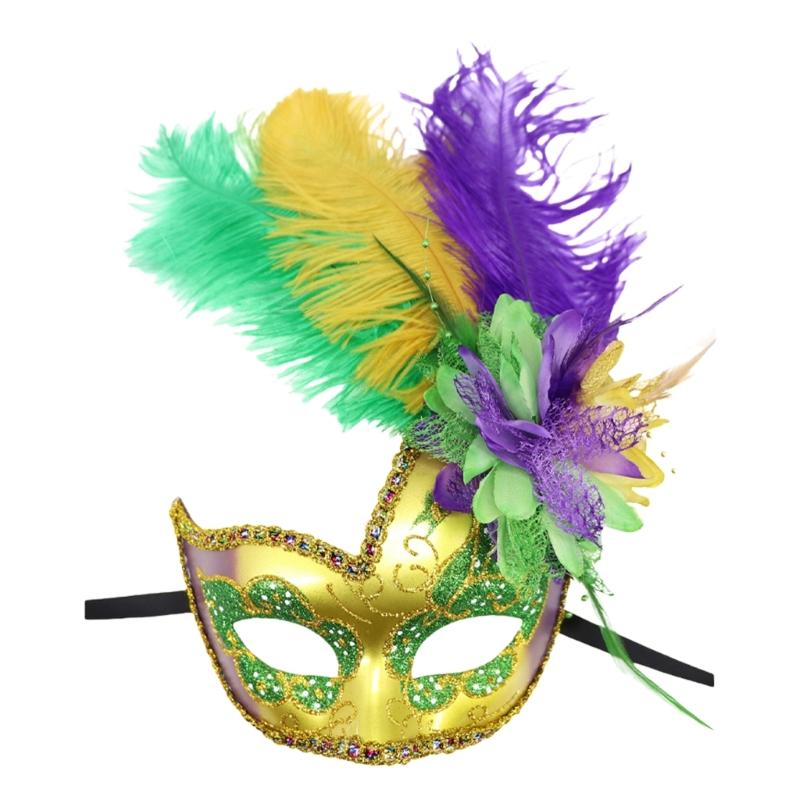 Mardi Gras Masquerade Masks Mardi Gras Party Masks Plastic Texture Festival Masks for Theme Parties and Festival Event