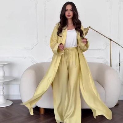 2025 Autumn Fashionable Waist-Slimming Wide-Leg Pants & Top Set: Comfortable, Versatile for Daily Wear