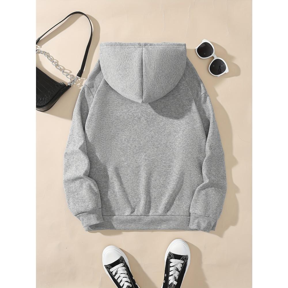 Halloween Cute Three Ghosts Cartoon Printed Long Sleeve Hoodie Autumn Winter Round Neck Hoodie Women's Clothing