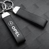 cwdf10 For Opel OPC Astra K Vectra Corsa Zafira Insignia Mokka Leather Car Logo Keychain Key Holder Keyring Pendant Decor Accessories