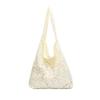 Large Capacity Bag Women's Summer Armpit Canvas Bag High-end Texture Niche Hollow Shoulder Bag
