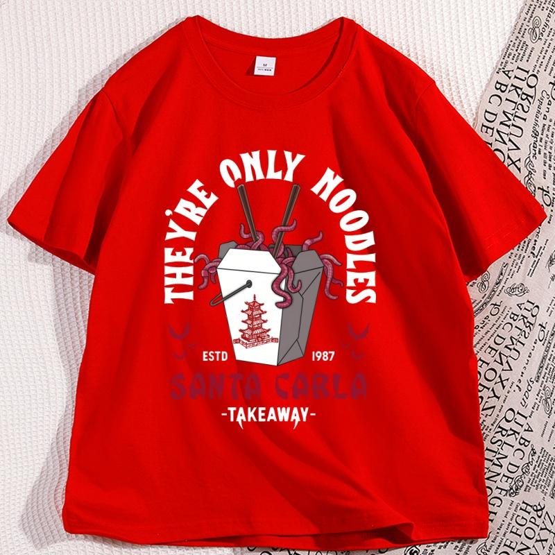 

Lost Boys Theyre Only Noodles T Shirt Casual Soft Cotton Short Sleeve Round Neck Tshirt Vintage Graphic Tees Male Clothes S