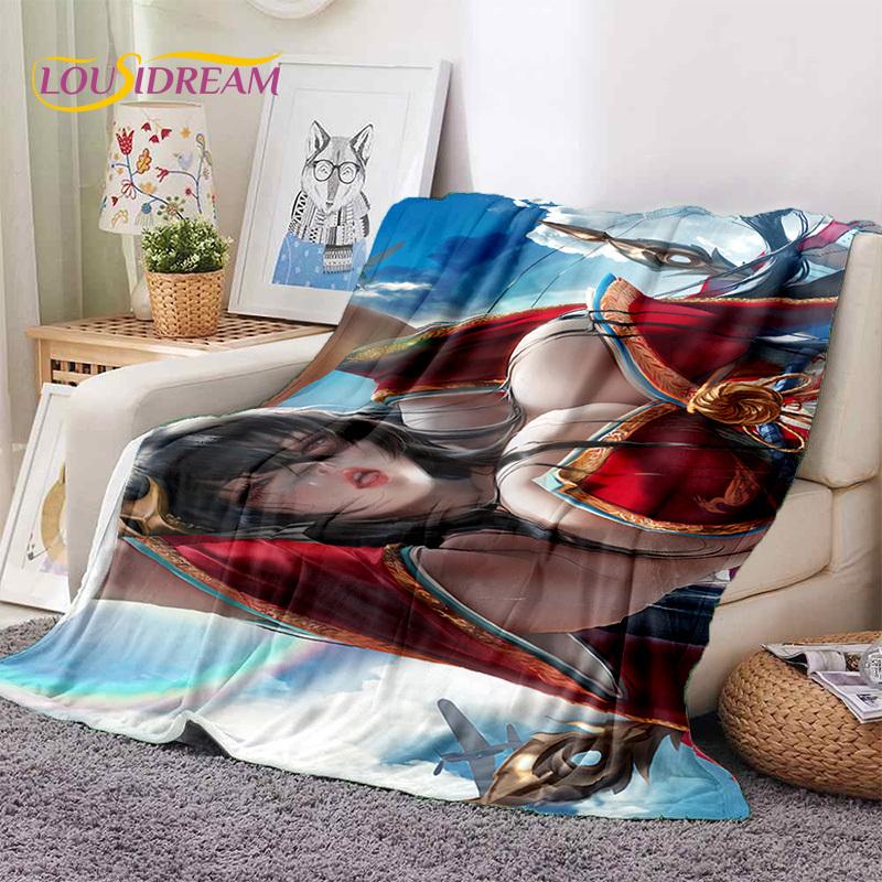 Cartoon Character Sexy Lace Girls Cute Anime Soft Blankets,Keep Warm Throw Blanket Comfortable for Picnic Beds Sofa Home Bedroom