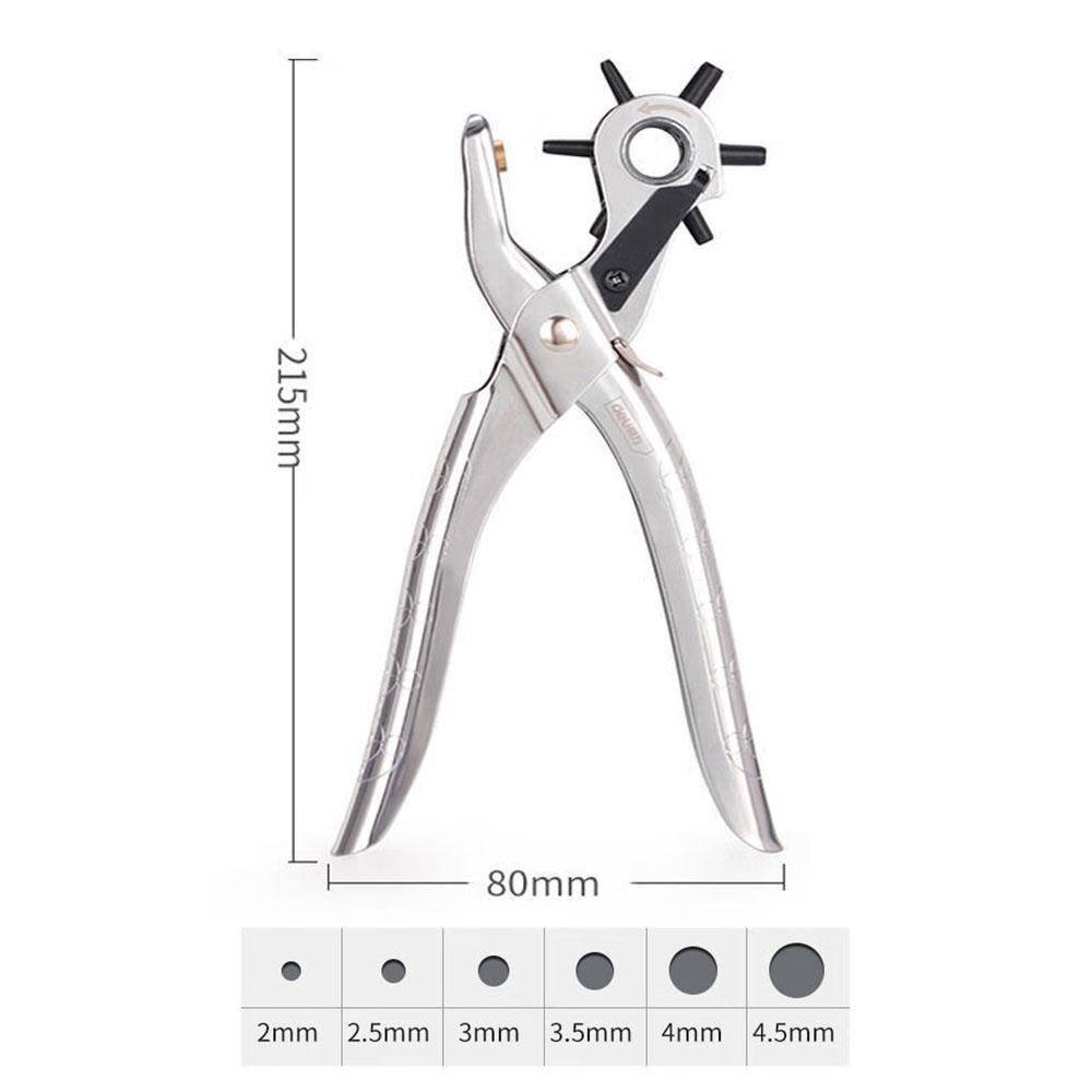 

Heavy Duty Leather Hole Punch Pliers - Multi-function Portable Belt Puncher