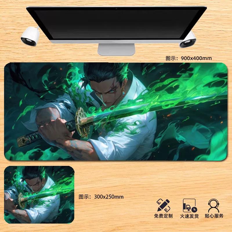 Japanese Anime ONE PIECE Leather Mouse Pad Oversized Boys Animation E-sports Game Keyboard Pad Monkey D. Luffy Computer Desk Pad Non-slip Mouse Pad