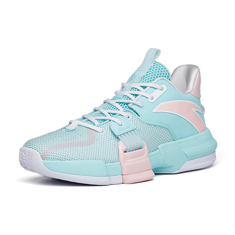 New Anta Craze 1 TD Anti Slip Wear Resistant Low Top Basketball Shoes Blue Pink 112221618-3