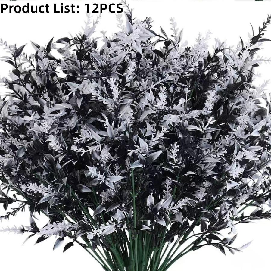 UV-Resistant Artificial Lavender Bouquets - Vibrant  Floral Arrangements for Outdoor Garden, Porch, Window Sill, Home Decor