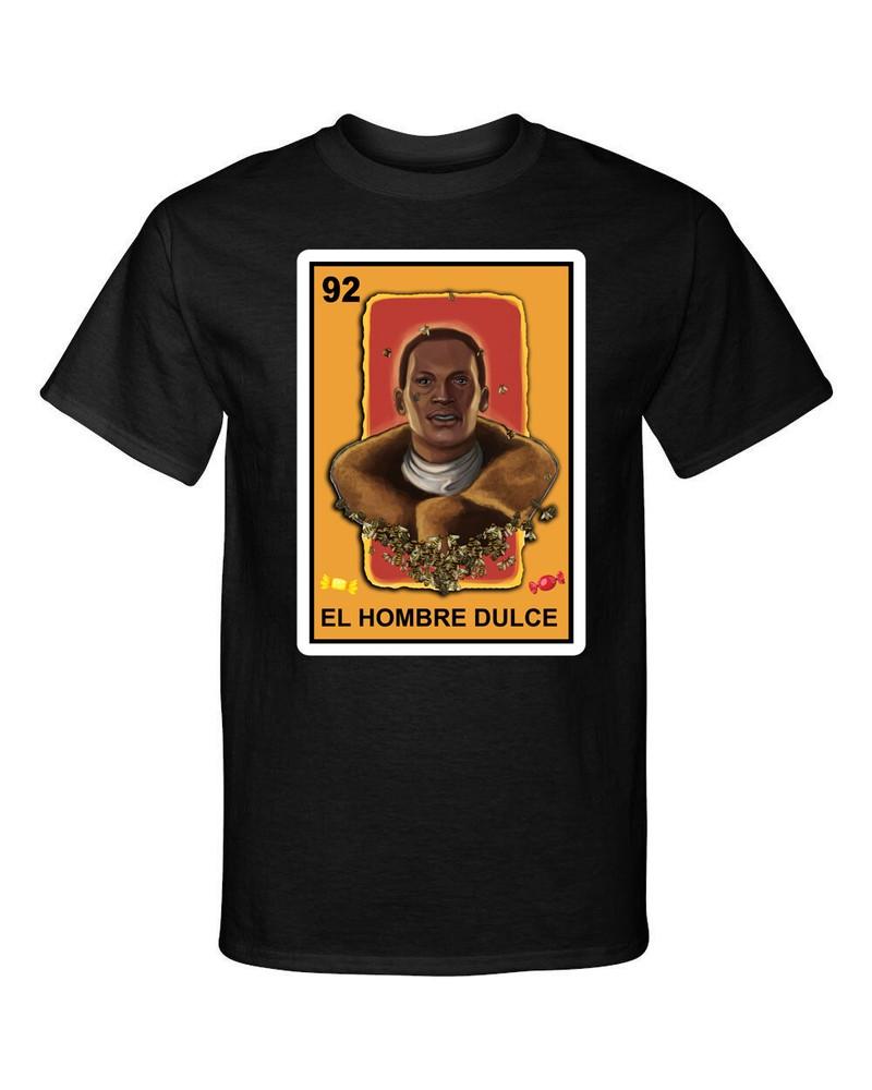 The Candyman El Hombre Dulce Loteria Mexican Bingo Tarot Card Graphic Tee Shirt Unisex T-Shirt XXL