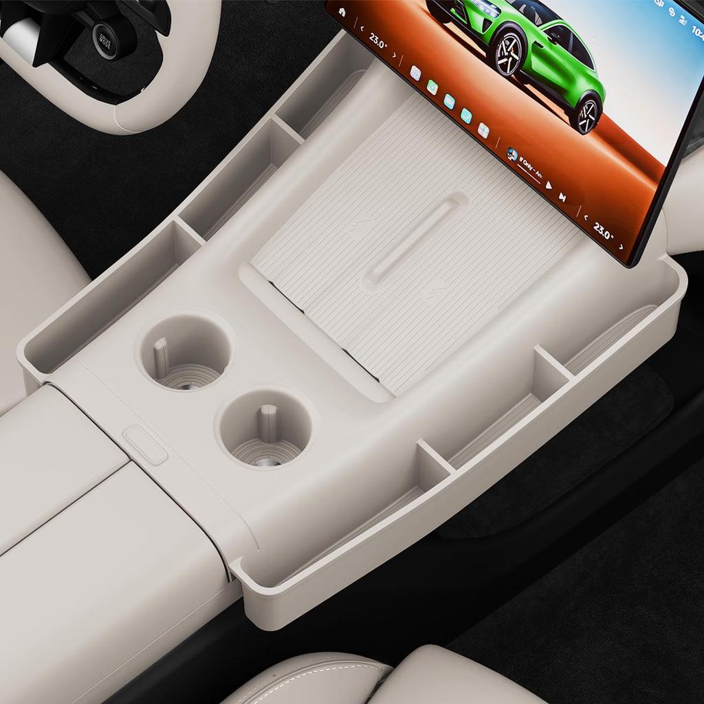 Siliconen Draadloze Oplaadpad & Antislip Bekerhouder Mat voor Xiaomi YU7 Middenconsole